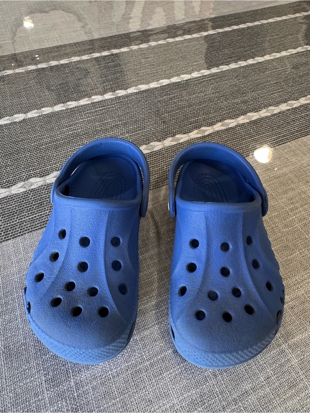 Blue Baya Toddler Crocs, size 6/7